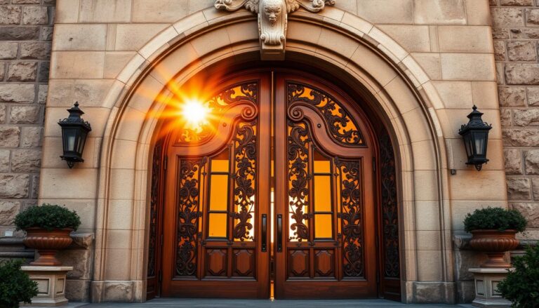 arched exterior doors